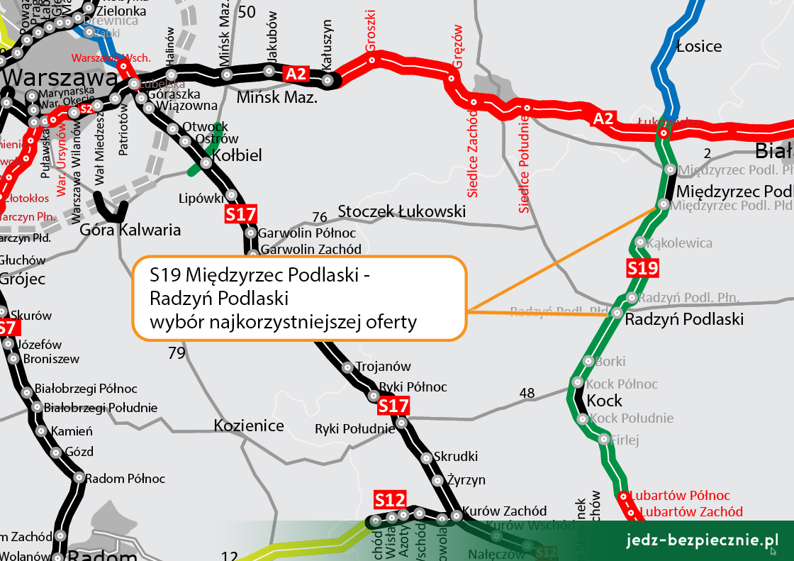 Polskie drogi - weryfikacja ofert na projket i budowę S19 Międzyrzec Podlaski - Radzyń Podlaski